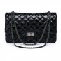 Rhonda Cowhide Leather Evening Bag LH621M Navy Blue
