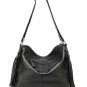 Danny Cowhide Leather Cross Body Bag LH947 Black