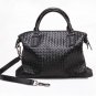 Stelly Sheepskin Leather Tote LH858 Navy Blue