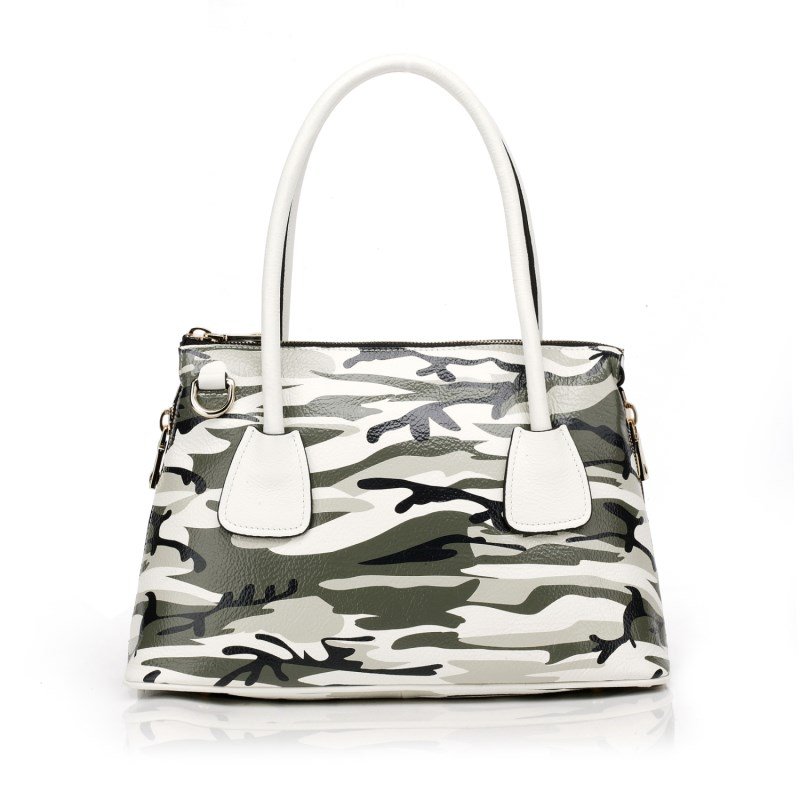 Francis Cowhide Leather Shoulder Bag LH813 White