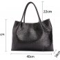 Ortiz Sheepskin Leather Shoulder Bag LH857L Black