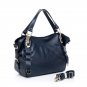 Bieber Cowhide Leather Bag LH260 Navy Blue