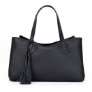 Sabrine Cowhide Leather Shoulder Bag LH1060 Black