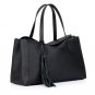 Sabrine Cowhide Leather Shoulder Bag LH1060 Black
