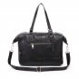 Callum Cowhide Leather Shoulder Bag LH1079 Black
