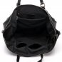 Callum Cowhide Leather Shoulder Bag LH1079 Black