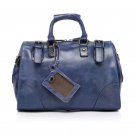 Asher Distress Leather Tote LH1078 Navy Blue