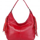 Roy Cowhide Leather Hobo LH1097 Red