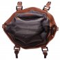 Rose Italian Cowhide Leather Tote LH1189 Brown
