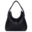 Hadlely Black Italian Cowhide Leather Hobo LH1186