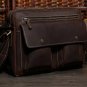 Maeve Distressed Cow Leather Dark Brown Mens Leather Bag LH1182