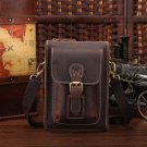 Flannery Distressed Cow Leather Dark Brown Waist Bag LH1180