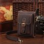 Flannery Distressed Cow Leather Dark Brown Waist Bag LH1180