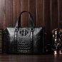 Black Crocodile Mens Leather Tote Bag LH1147