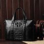 Black Crocodile Mens Leather Tote Bag LH1147
