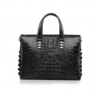 Black Crocodile Mens Leather Tote Bag LH1146