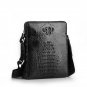 Black Crocodile Mens Leather Messenger Bag LH1132