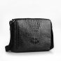 Black Crocodile Mens Leather Messenger Bag LH1131