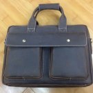 Ellie Dark Brown Distressed Cow Leather Mens Leather Messenger Bag LH1071
