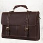 Aubree Distressed Cow Leather Dark Brown Mens Leather Messenger Bag LH1070