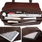 Aubree Distressed Cow Leather Dark Brown Mens Leather Messenger Bag LH1070