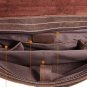 Aubree Distressed Cow Leather Dark Brown Mens Leather Messenger Bag LH1070