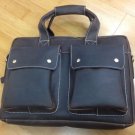 Scarlett Distressed Cow Leather Dark Brown Mens Leather Messenger  Bag LH1069