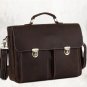 Skylar Distressed Cow Leather Dark Brown Mens Leather Messenger Bag LH1068