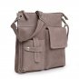 Meg Distressed Cow Leather Dark Brown Mens Leather Messenger Bag LH690