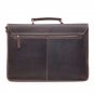Erin Distressed Cow Leather Dark Brown Mens Leather Messenger Bag LH688