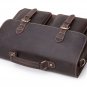Erin Distressed Cow Leather Dark Brown Mens Leather Messenger Bag LH688