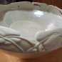 Flower/ punch-bowl with separate pedestal Pearl glazed ceramic