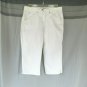 Gloria Vanderbilt pants jeans The Perfect Fit cropped  8P white inseam 17"