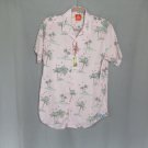 Free Planet men's shirt button up Medium pink palm trees Good Vibes New