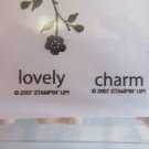 Stampin Up! 2007 wood block set 6 pieces Garden Silhouettes Charm