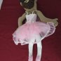 Melissa & Doug hand puppet girl dancer ballerina 23" pink dress yarn hair