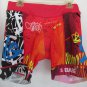 Base Performance cycling bike  shorts female 3XL red print padded New