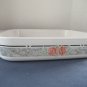 Corning Ware I Silk & Roses casserol  rectangle 12" long  1991 A-21-B-N vintage