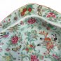 Chinese export celadon shrimp dish plate enameled birds flowers 19th century