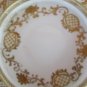 Nippon Noritake tray 2 tier serving platter desert raised gold gilded porcelain