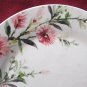 BICO dinner plates Pink  Dandelion set of 2 ceramic 10-7/8" off white green