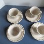 Mikasa Country Home set of 4 cups & saucers tan & beige code MIKCOHO