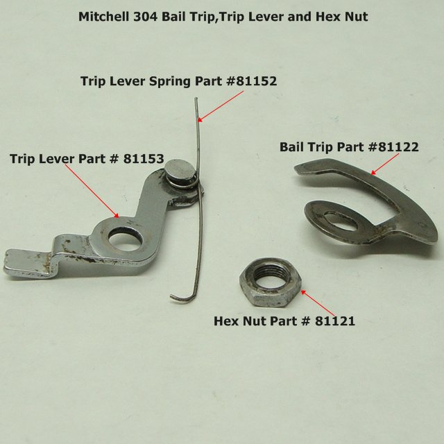 Garcia Mitchell Fishing Reel 304 Parts Bail Trip #81122