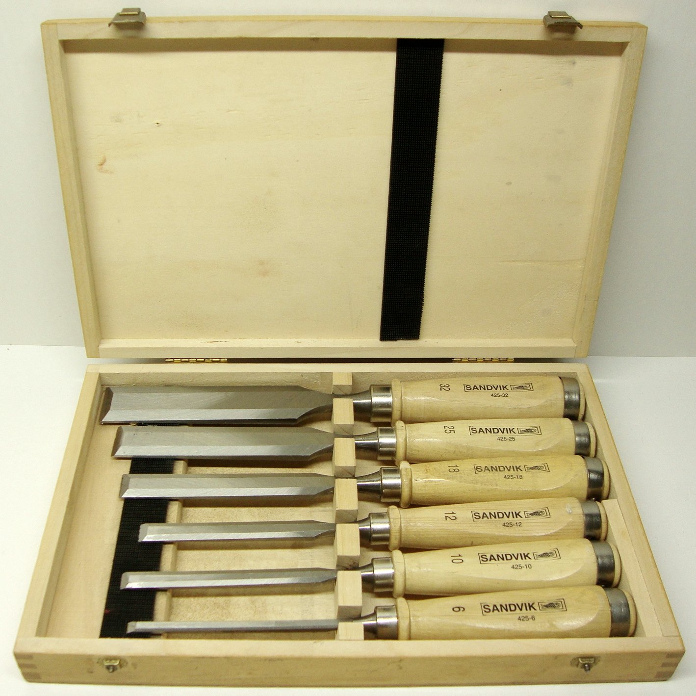 Sandvik Wood Working Chisel Set 425 Made in France Vintage 1980's