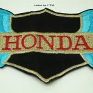 Authentic Honda Motor Cycle Wing Patch 1968-1971 Gold, Black and Turquoise