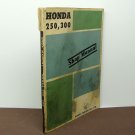 1960 Honda 250,300, C72,CS72 and CB72 Factory Shop Manual Printed In Japan