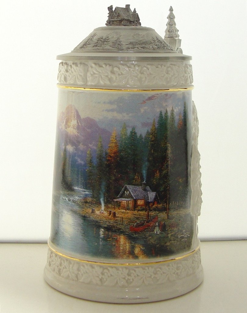Beer Stein, Woodland Retreat 1996 Thomas Kinkade