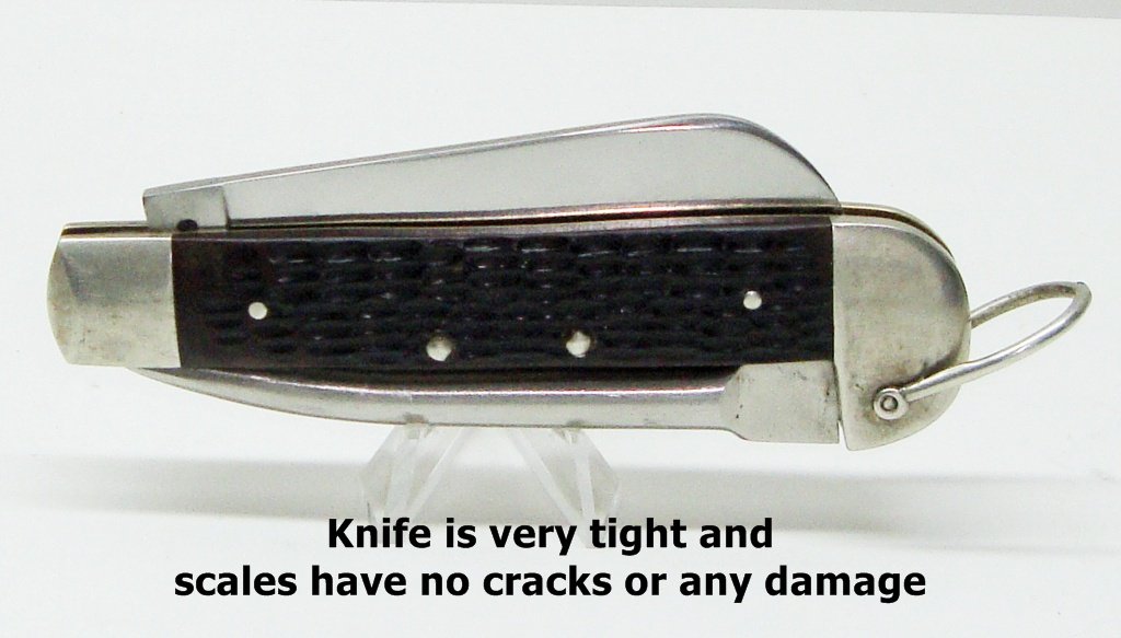 Case XX 6246R Marlin Spike,Black Jigged Bone,Vintage 1977, Very Clean