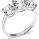 Sterling Silver Simulated Diamond Ring Sz 8,9