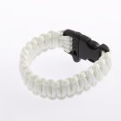 MEDIUM-White Single Colored Para-Cord Bracelet (No Clip)
